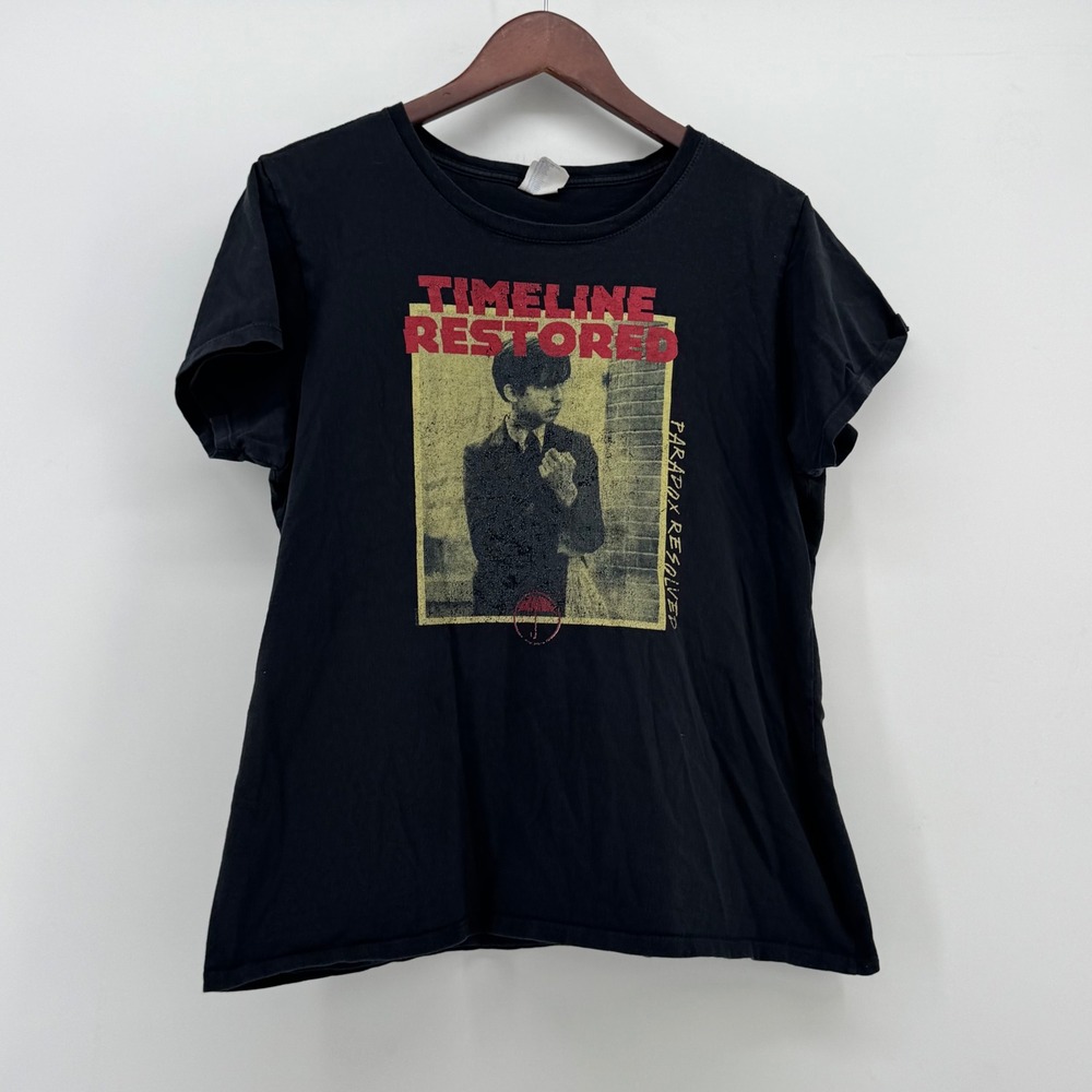 Netflix Umbrella Academy Number Five Timeline Restored Black Graphic Tee XL